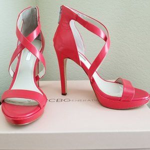 BCBG Orange Strapped Sandal